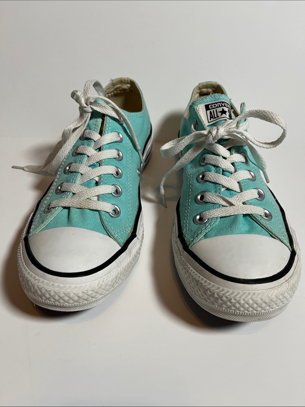Converse Low Top Sneakers - Mint Green and White